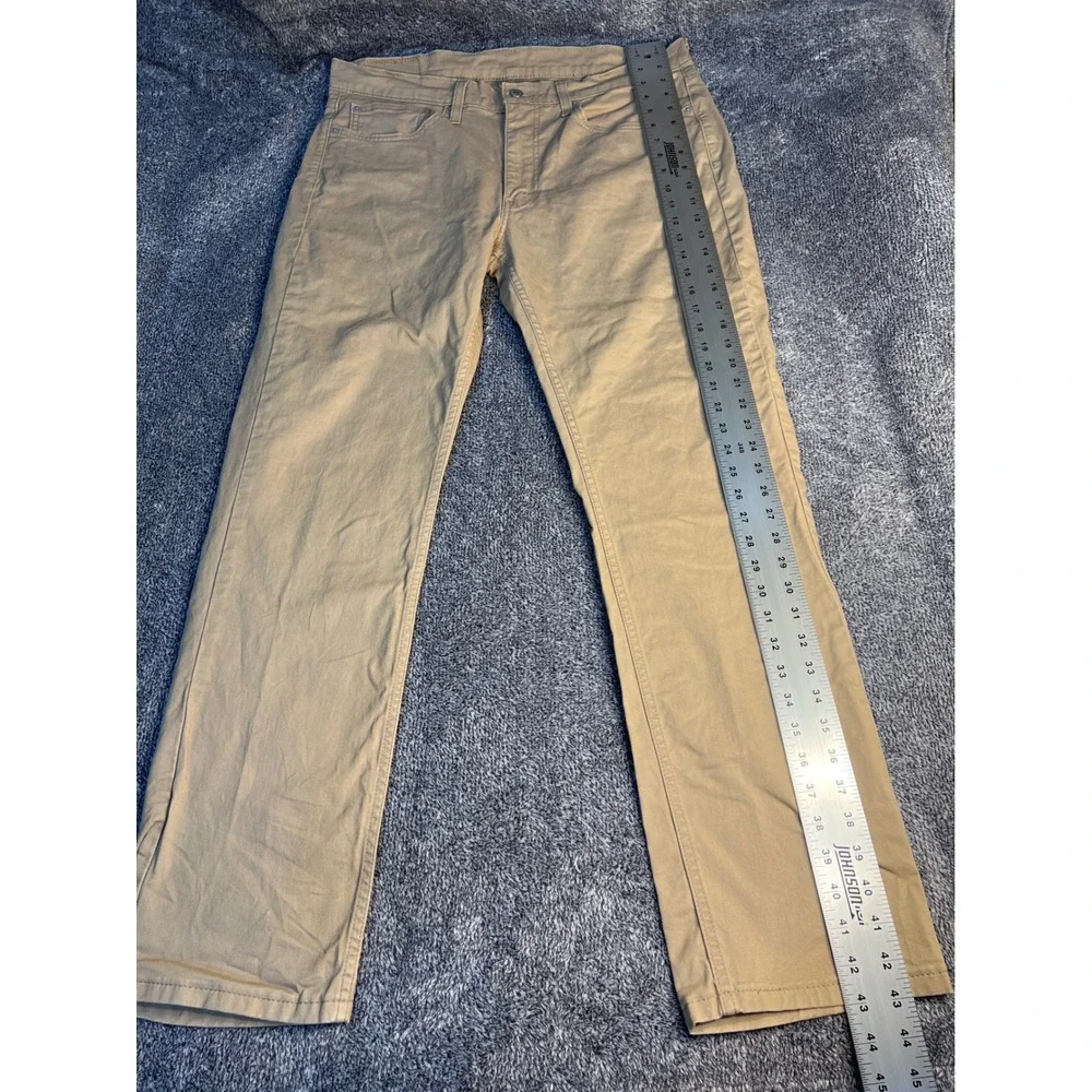 Levis 514 Straight Fit Khaki Pants Mens 36x32 Tan Cotton Stretch Chino Trousers